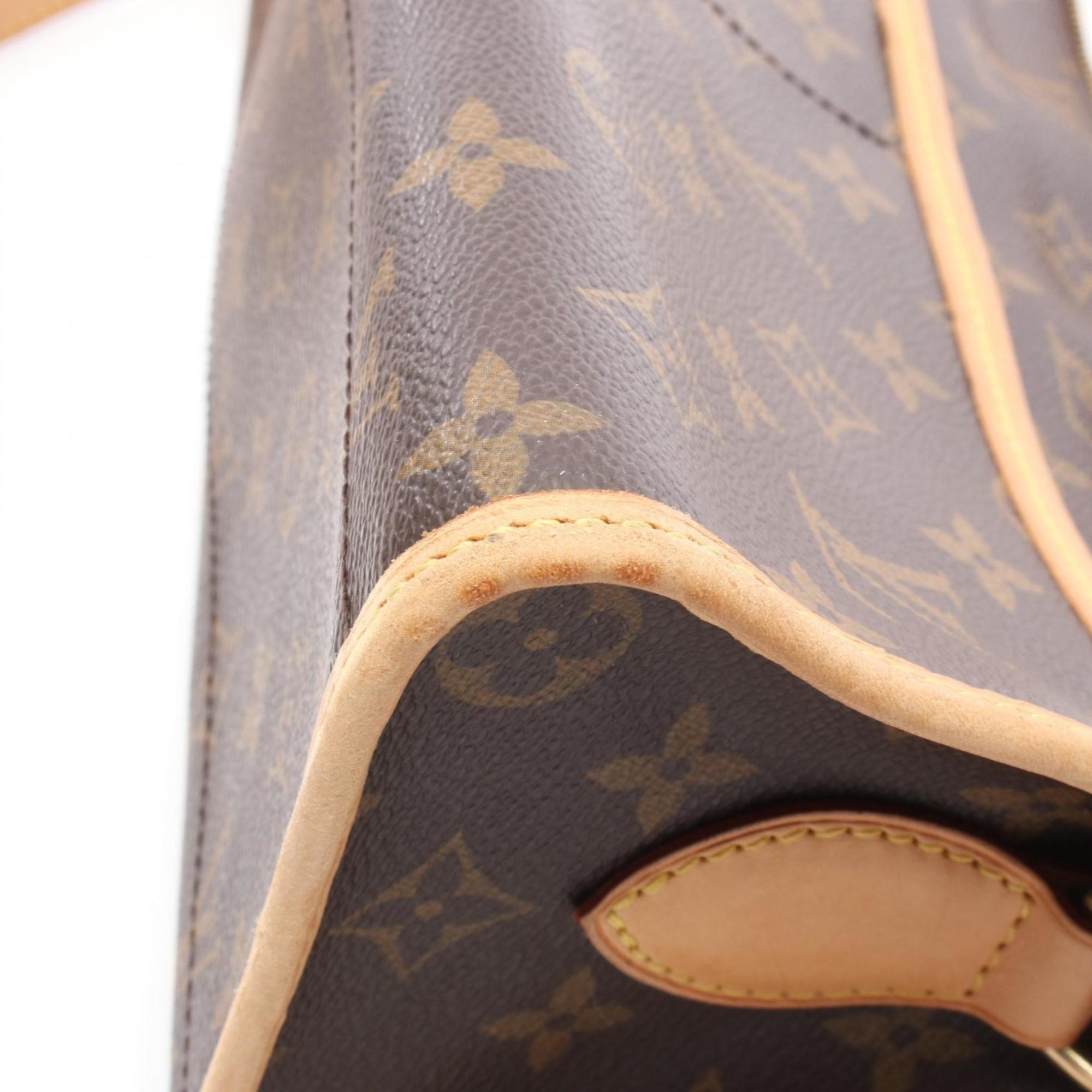 Louis Vuitton Brown Coated Canvas Leather Shoulder Bag