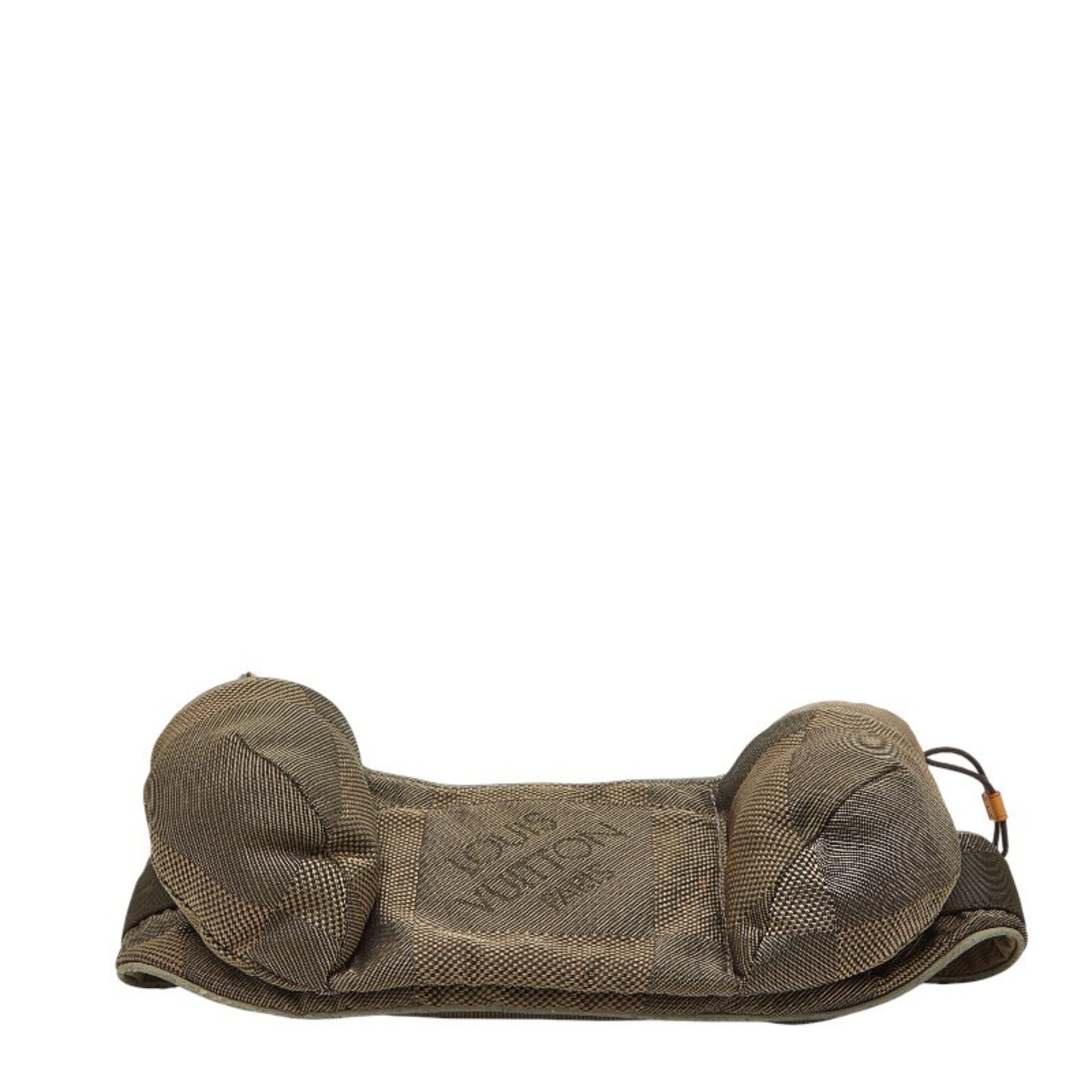 Louis Vuitton Beige Brown Canvas Leather Sling Bag