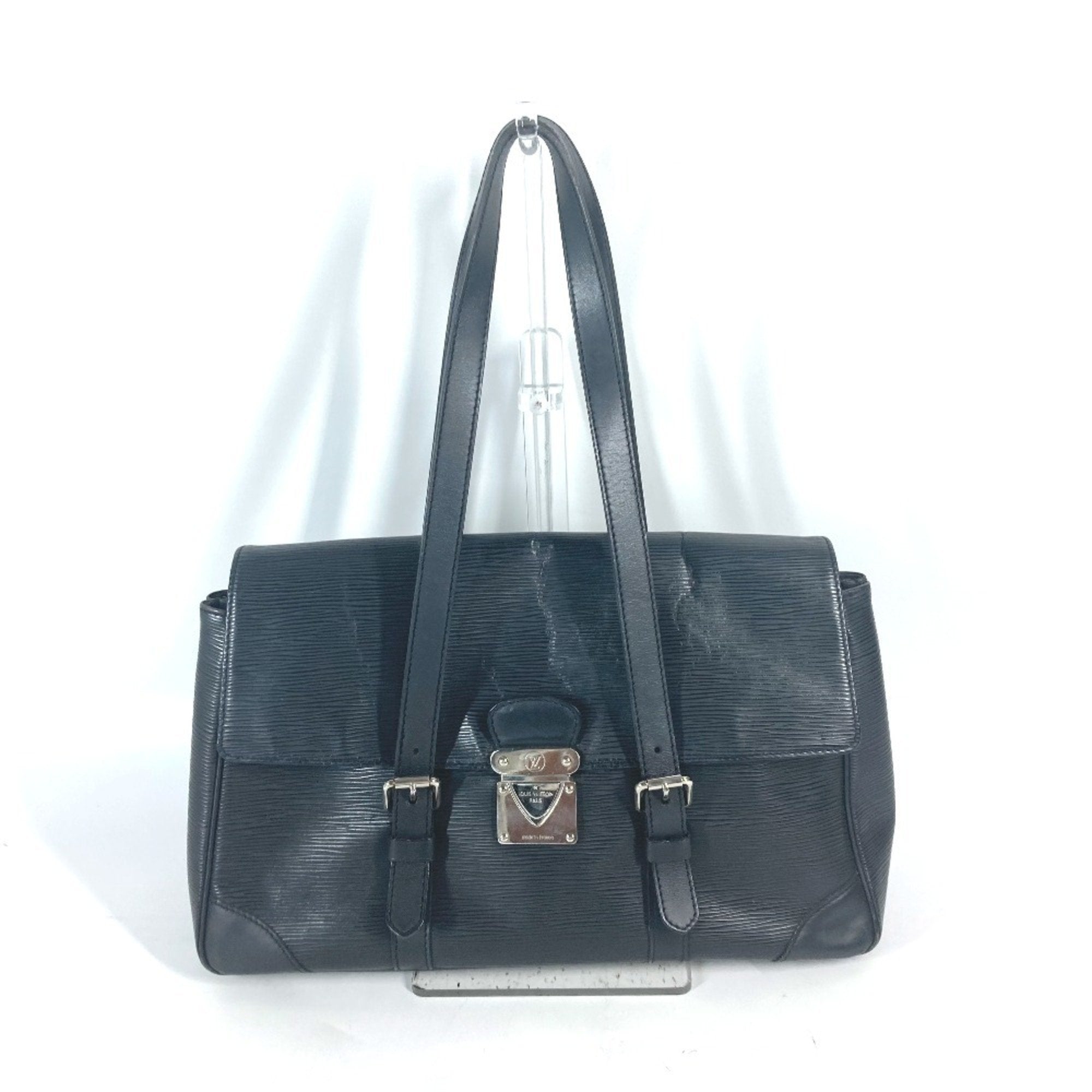 Louis Vuitton Black Noir Epi Leather Shoulder Bag Tote Bag