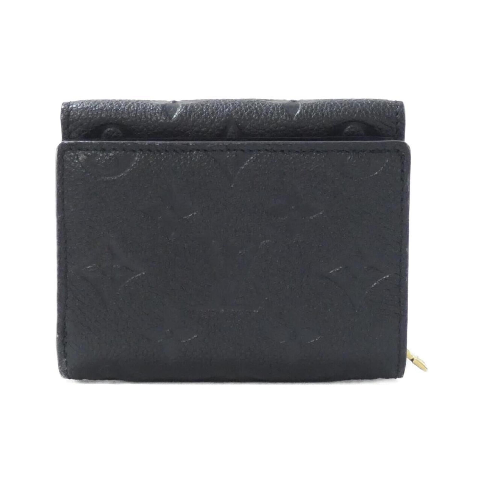 Louis Vuitton Black Leather Wallet (Tri-Fold)