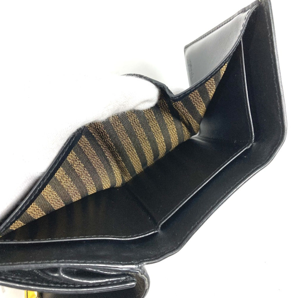 Fendi Black Leather Wallet (Tri-Fold)