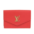 Louis Vuitton Red Color Leather Wallet (Tri-Fold)