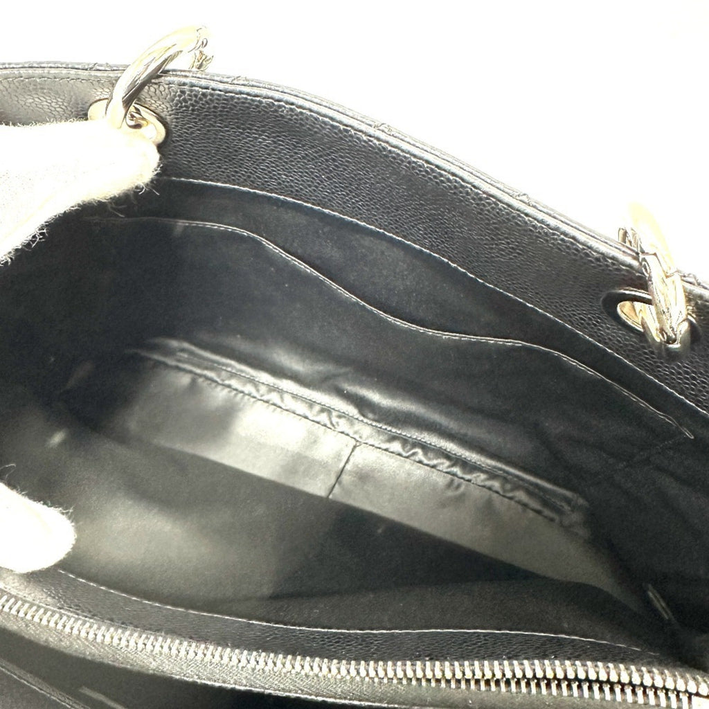 Chanel Black Grained Calfskin Handbag Tote Bag