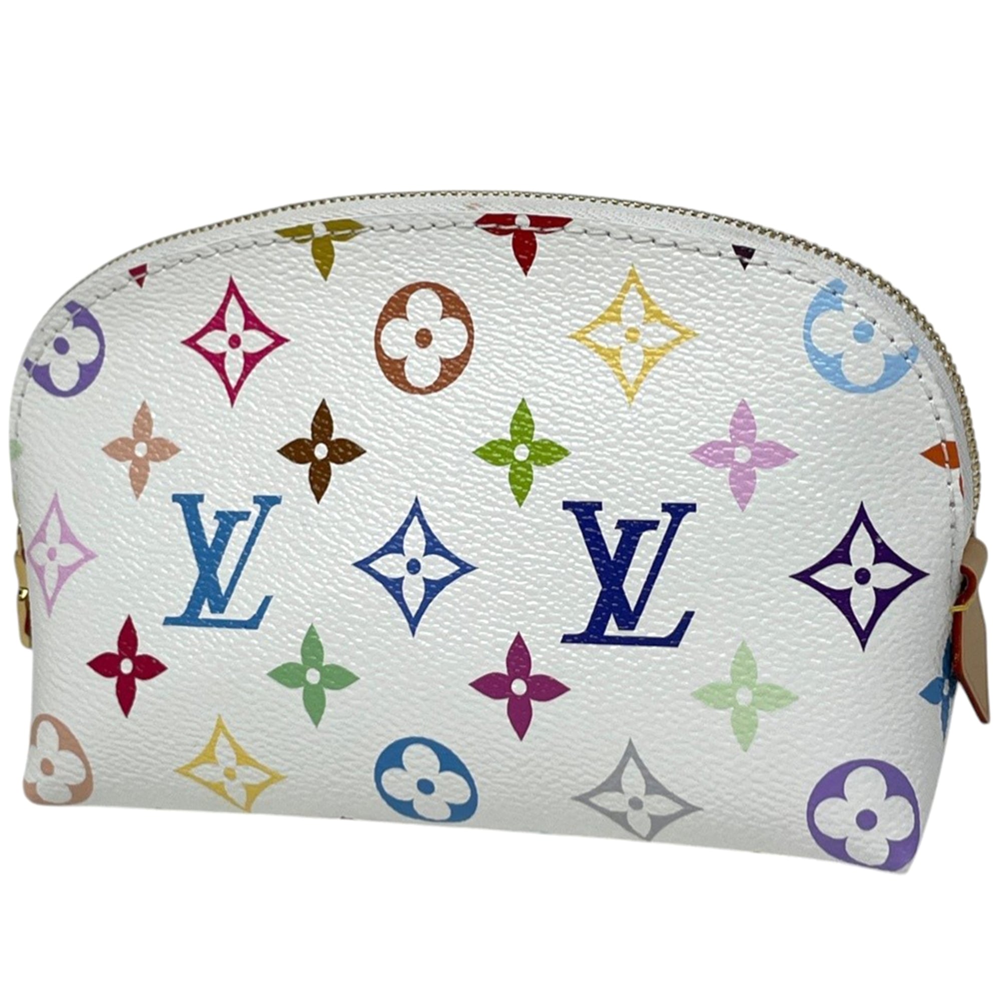Louis Vuitton Blanc White Monogram Multicolore Pochette Pouch