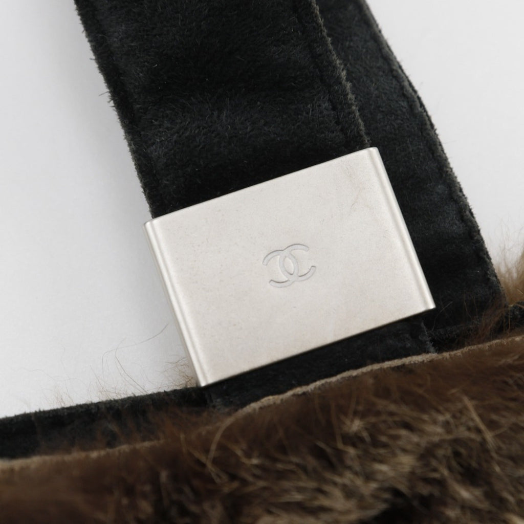 Chanel Brown Fur Handbag Tote Bag