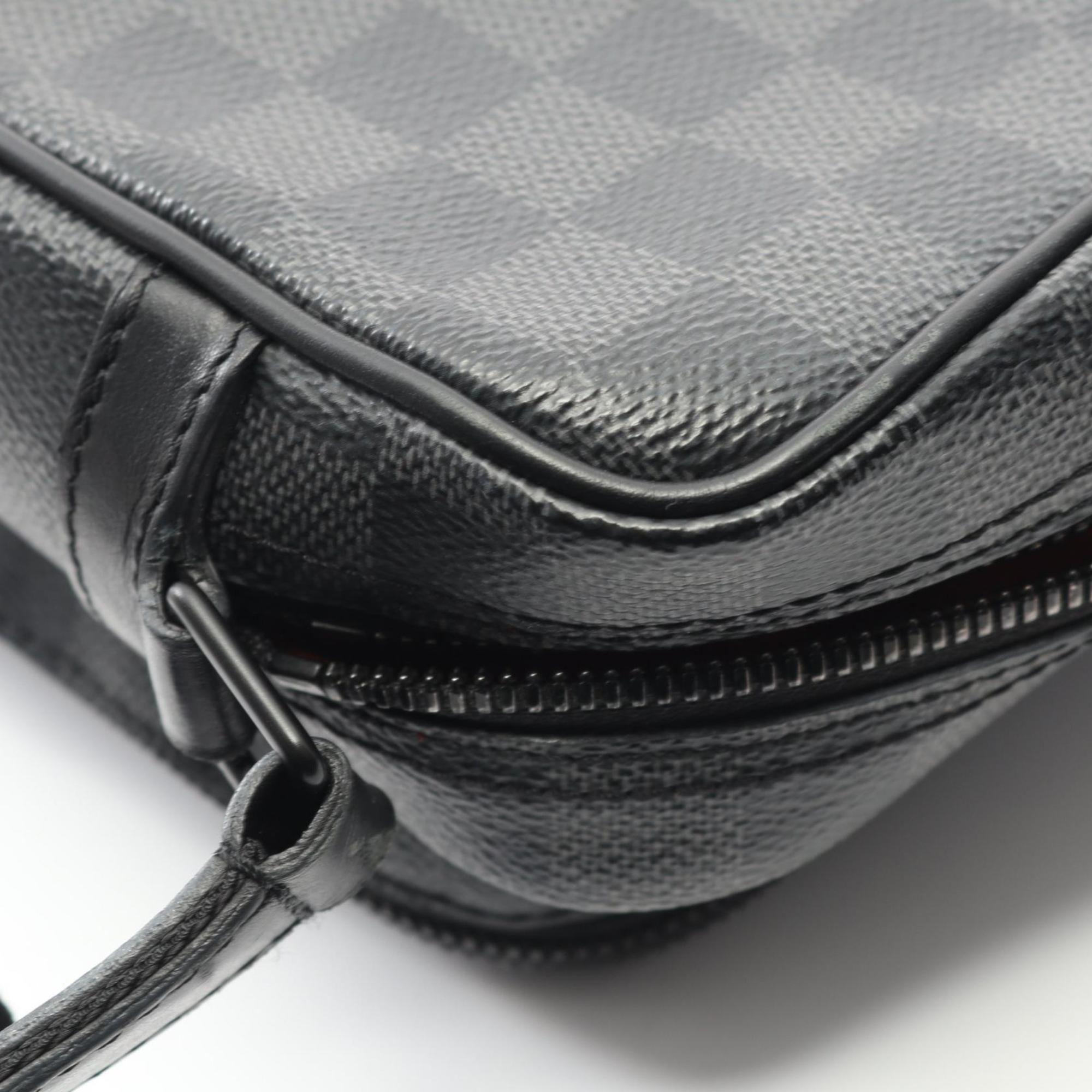 Louis Vuitton Gray Damier Graphite Leather Shoulder Bag