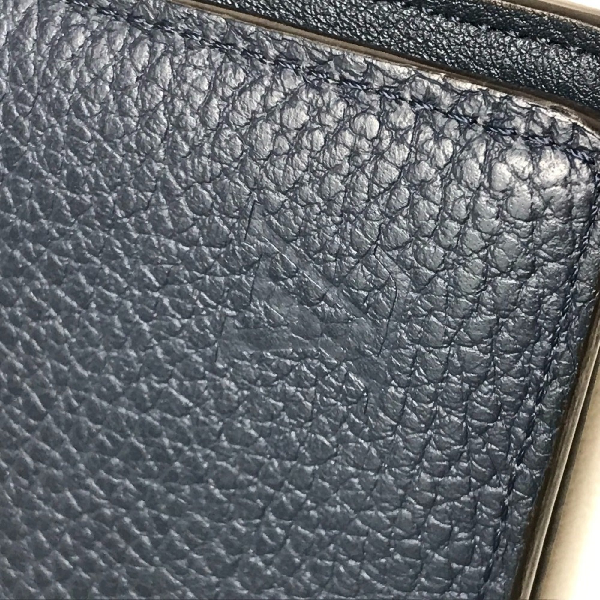 Louis Vuitton Navy Leather Long Wallet