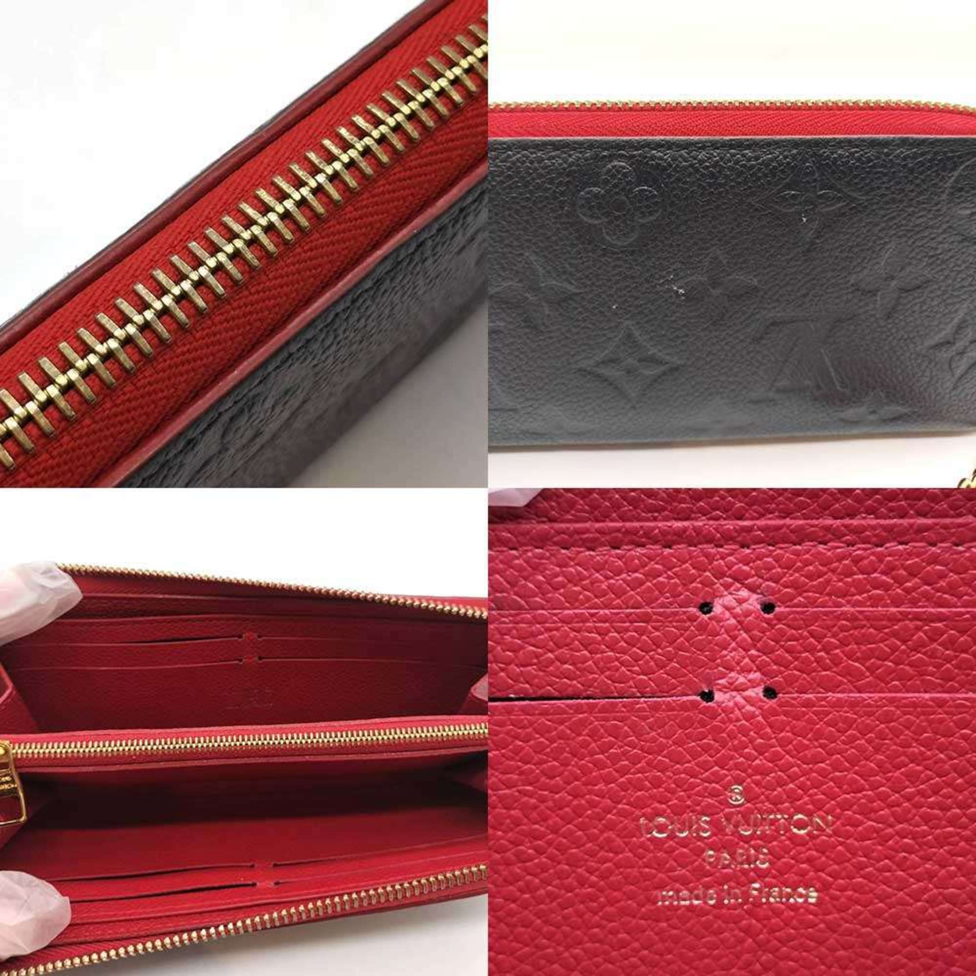 Louis Vuitton Monogram Empreinte Marine Rouge Navy Red Color Monogram Empreinte Long Wallet