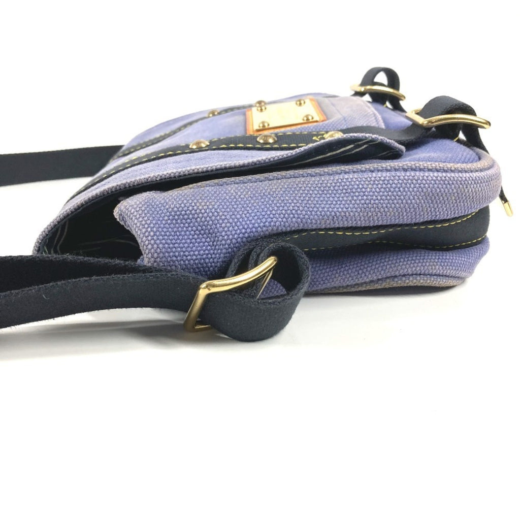 Louis Vuitton Blue Canvas Shoulder Bag Tote Bag
