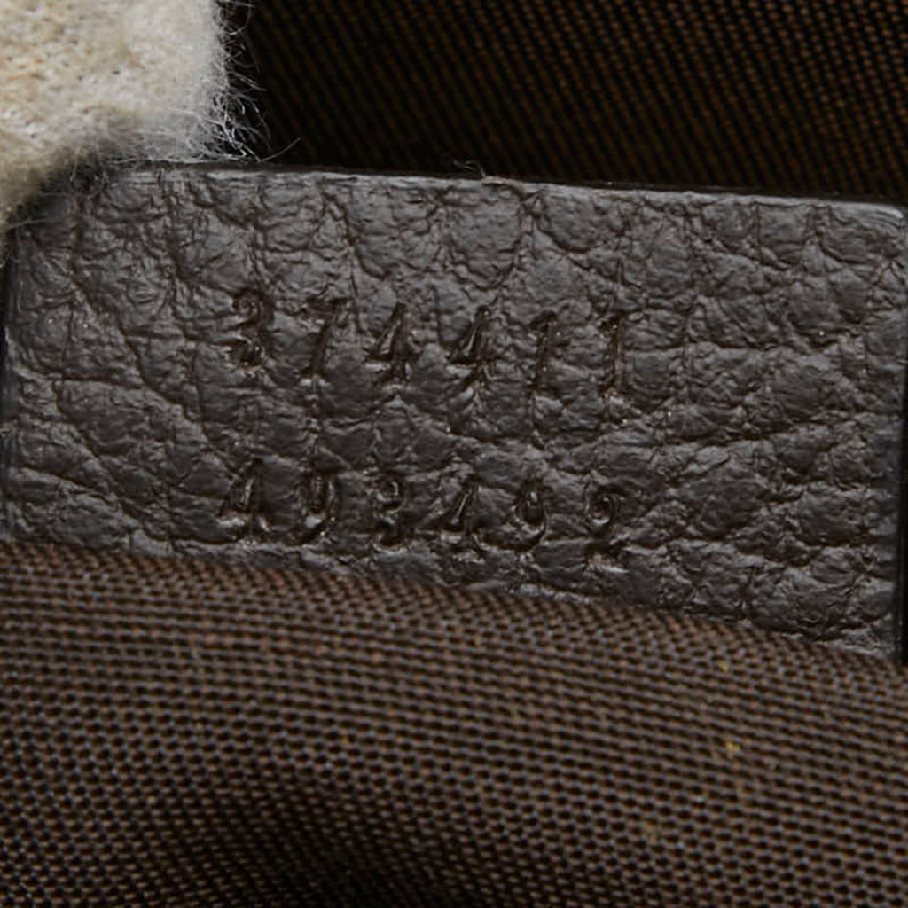 Gucci Beige Brown Pvc Leather Shoulder Bag (Pre-Owned)
