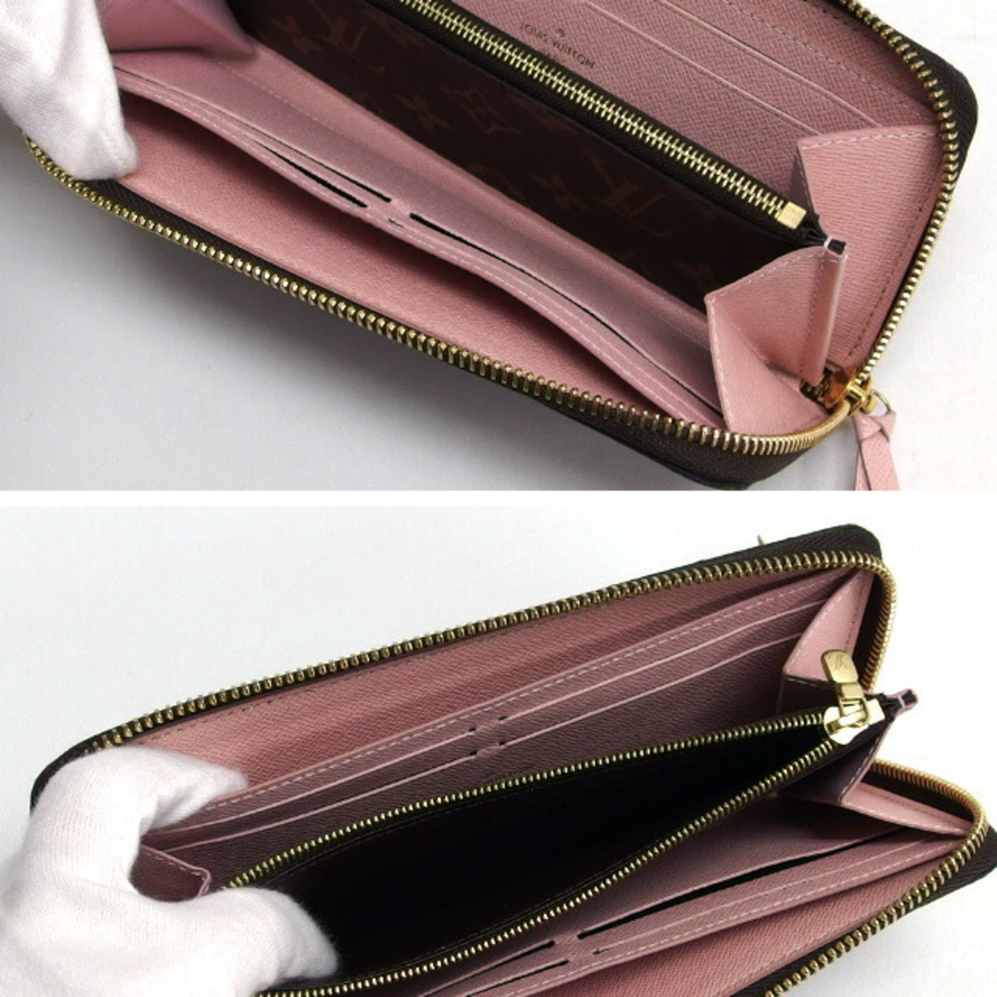 Louis Vuitton Brown Pink Rose Ballerine Monogram Canvas Long Wallet