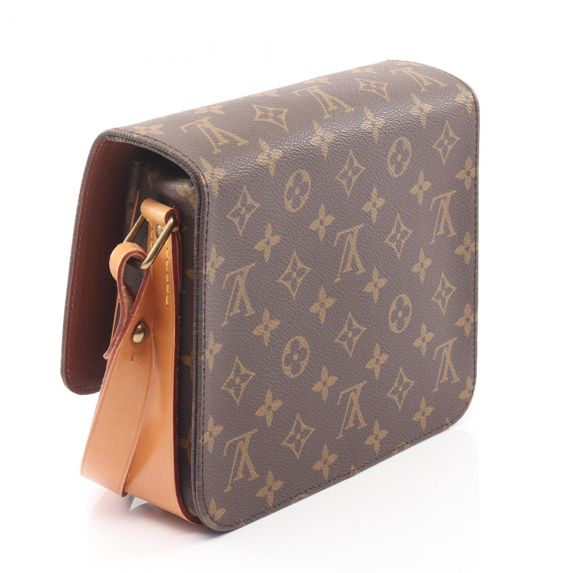Louis Vuitton Brown Monogram Coated Canvas Leather Shoulder Bag