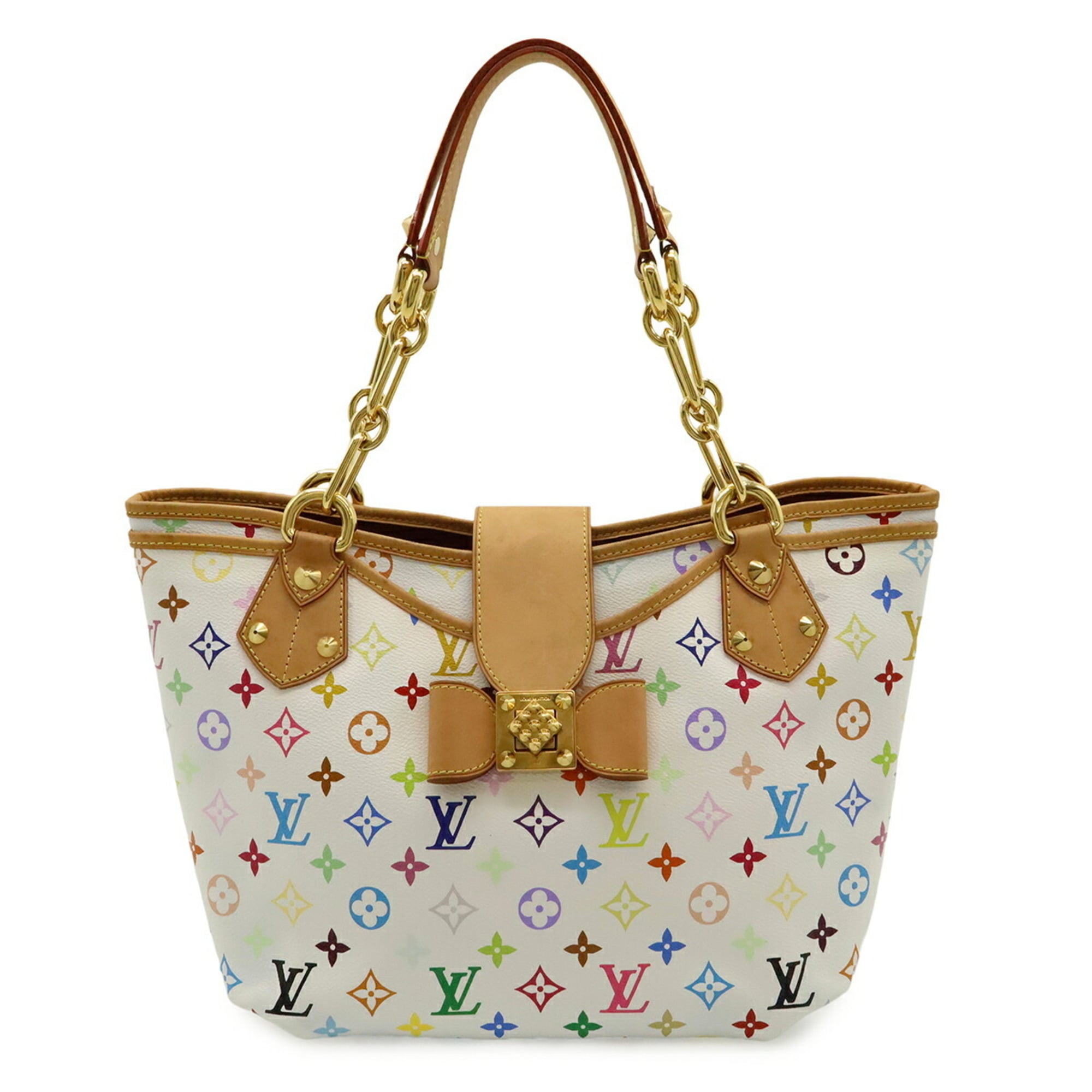 Louis Vuitton Blanc Monogram Multi-Color White Monogram Multicolore Pvc Coated Canvas Shoulder Bag Tote Bag