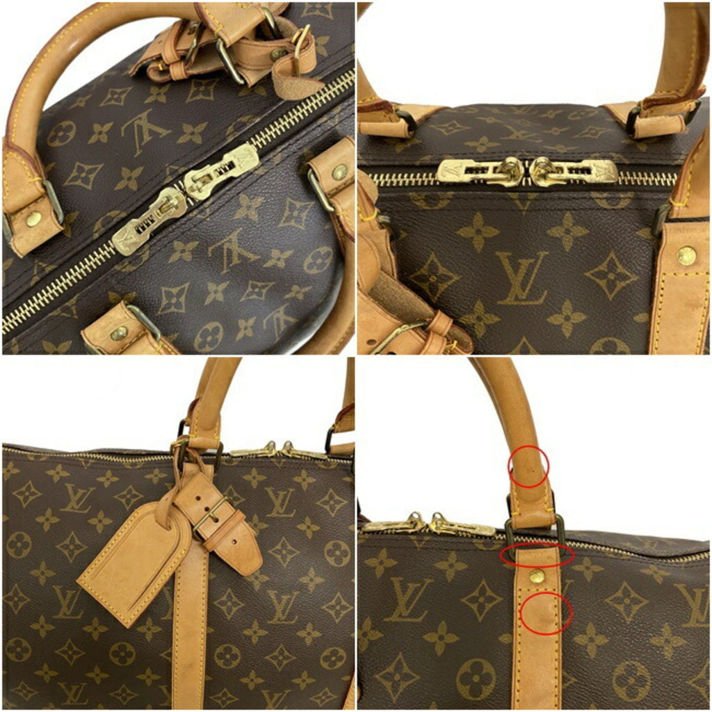 Louis Vuitton Boston Bag Keepol 55 Br Beige Monogram M41424 Nume MI0951 LOUIS VUITTON Handbag Unisex Louis Vuitton