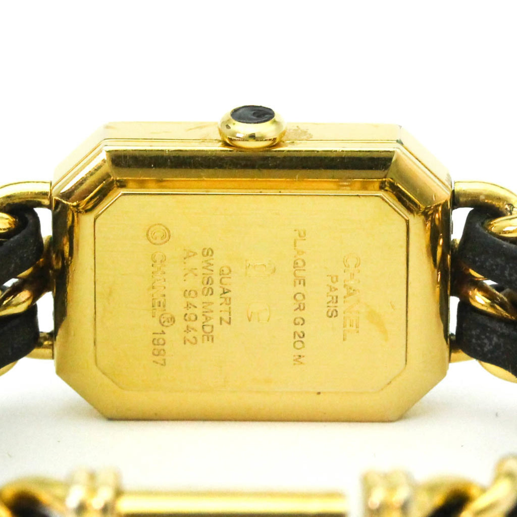 Chanel Premiere Rock Quartz Watch Plated Metal And Leather Watch