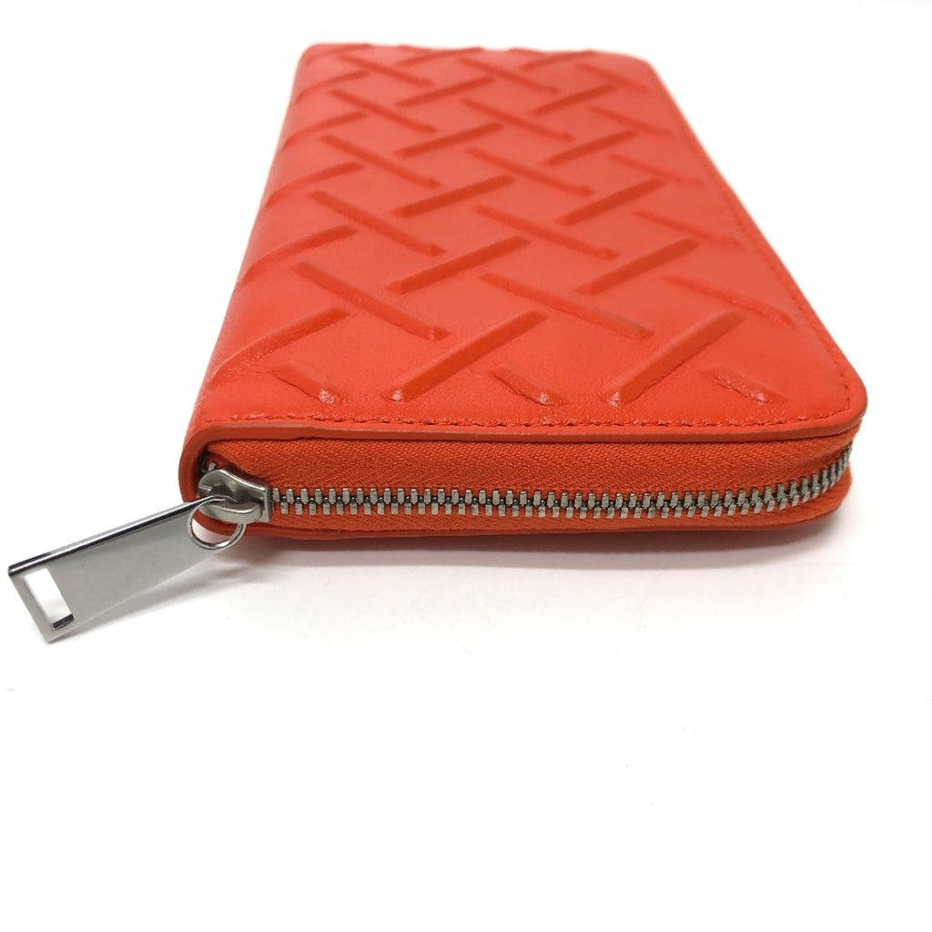 Bottega Veneta Orange Leather Long Wallet (Bi-Fold)