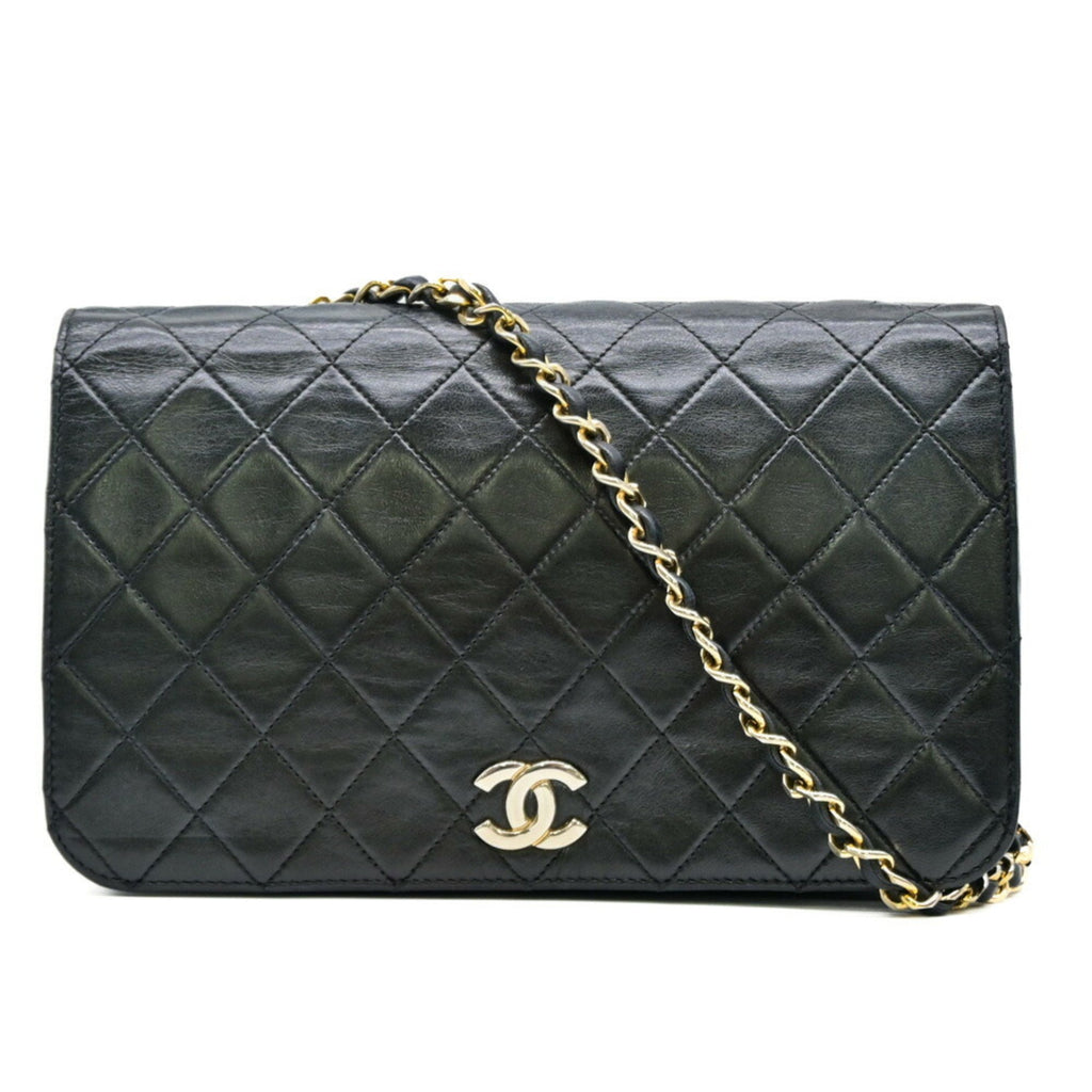 Chanel Black Leather Clutch Bag Shoulder Bag