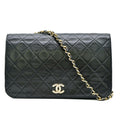 Chanel Black Leather Clutch Bag Shoulder Bag