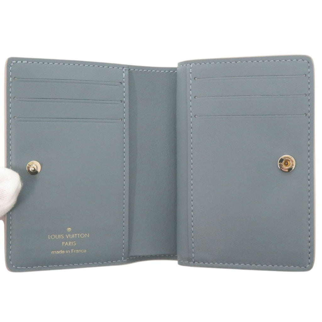 Louis Vuitton Blue Pink Mahina Leather Wallet