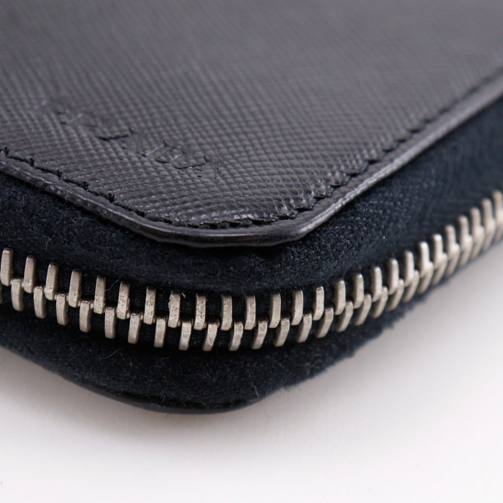 Prada Saffiano Black Saffiano Long Wallet (Bi-Fold)