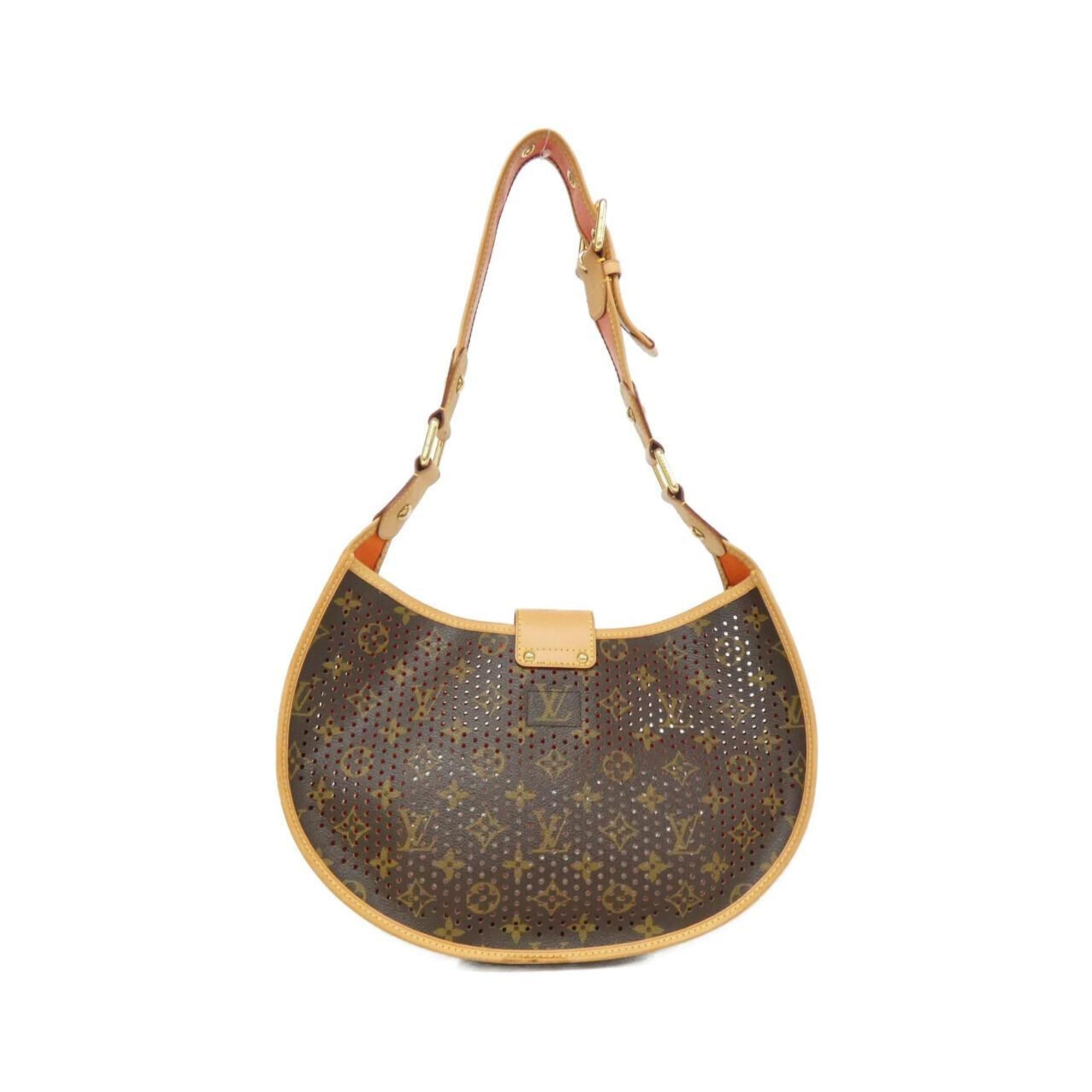 Louis Vuitton Brown Orange Coated Canvas Shoulder Bag