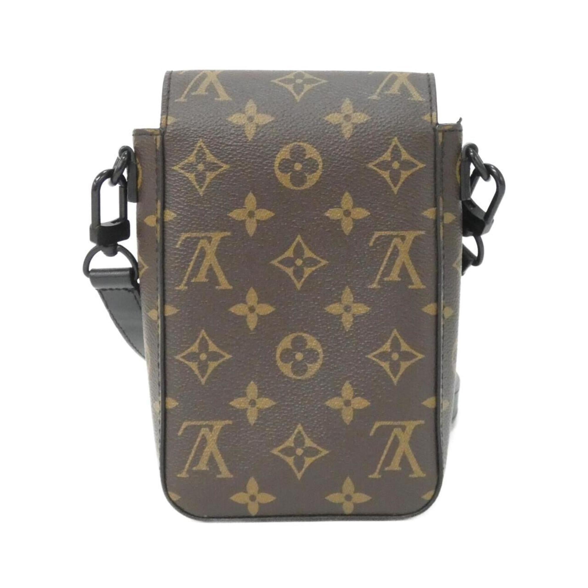 Louis Vuitton Black Marron Coated Canvas Shoulder Bag