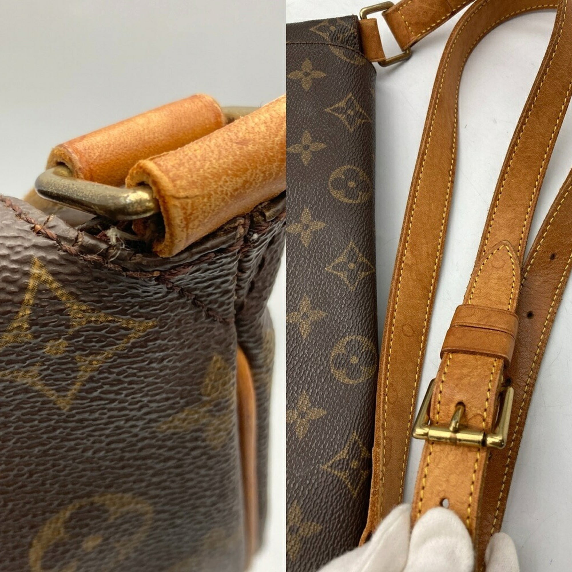 Louis Vuitton Brown Pvc Leather Shoulder Bag