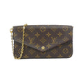 Louis Vuitton Marron Coated Canvas Pochette Shoulder Bag