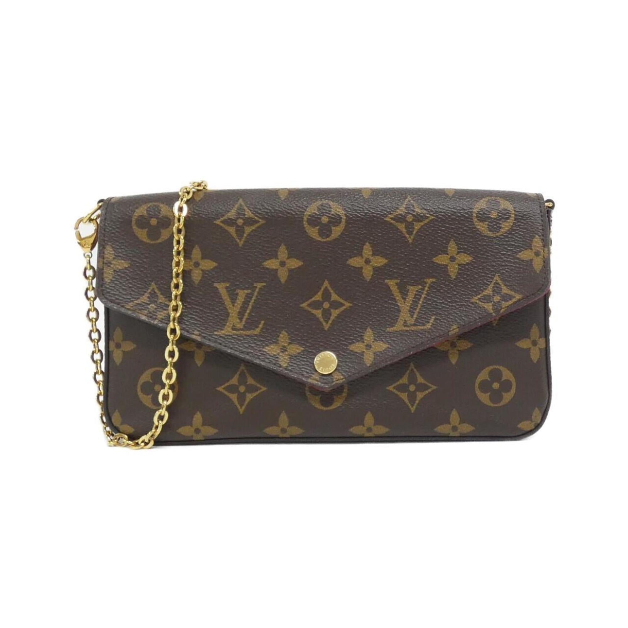 Louis Vuitton Marron Coated Canvas Pochette Shoulder Bag