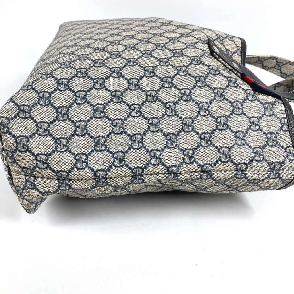 Gucci Sherry Line Navy Gg Supreme Shoulder Bag Tote Bag (Pre-Owned)