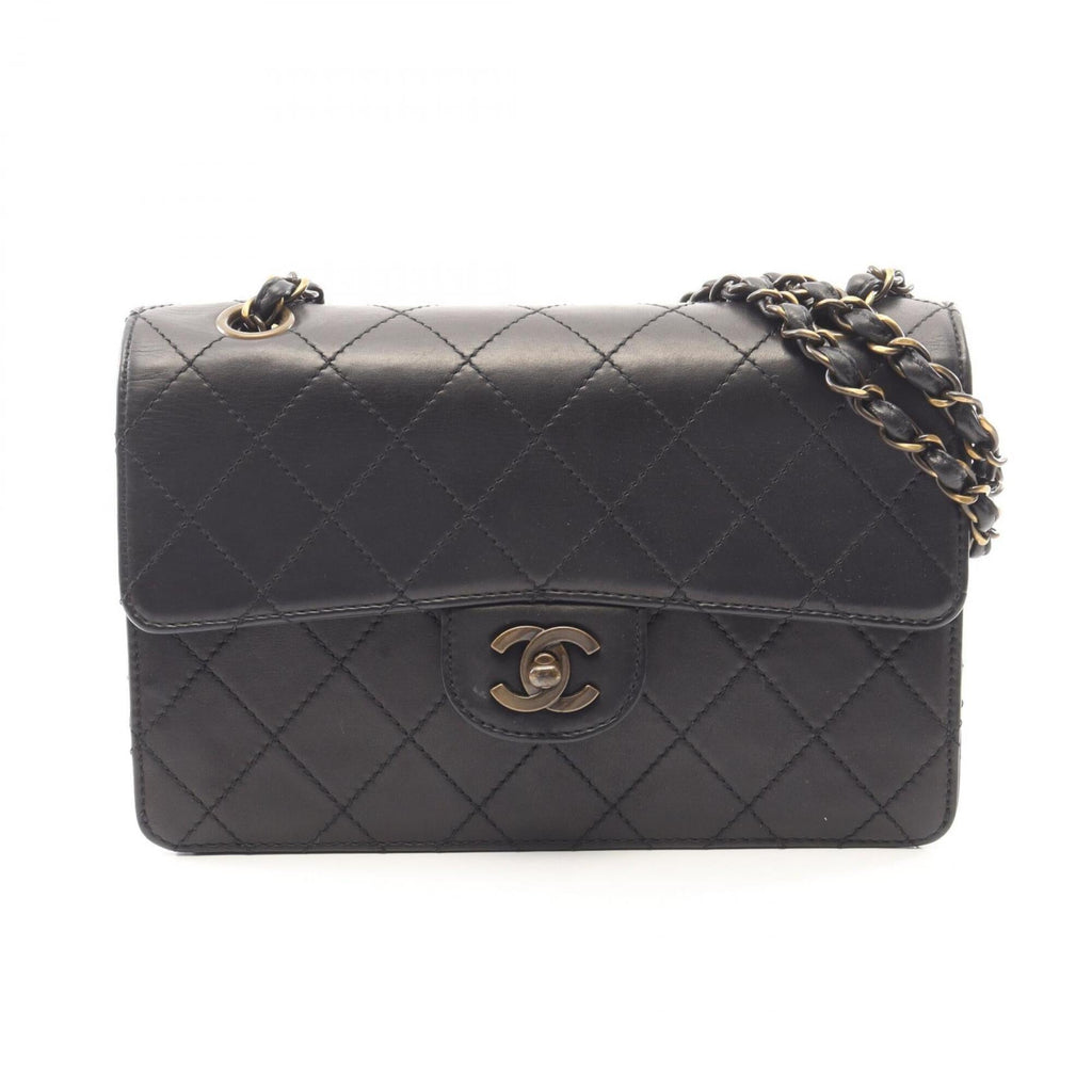 Chanel Black Leather Handbag Shoulder Bag