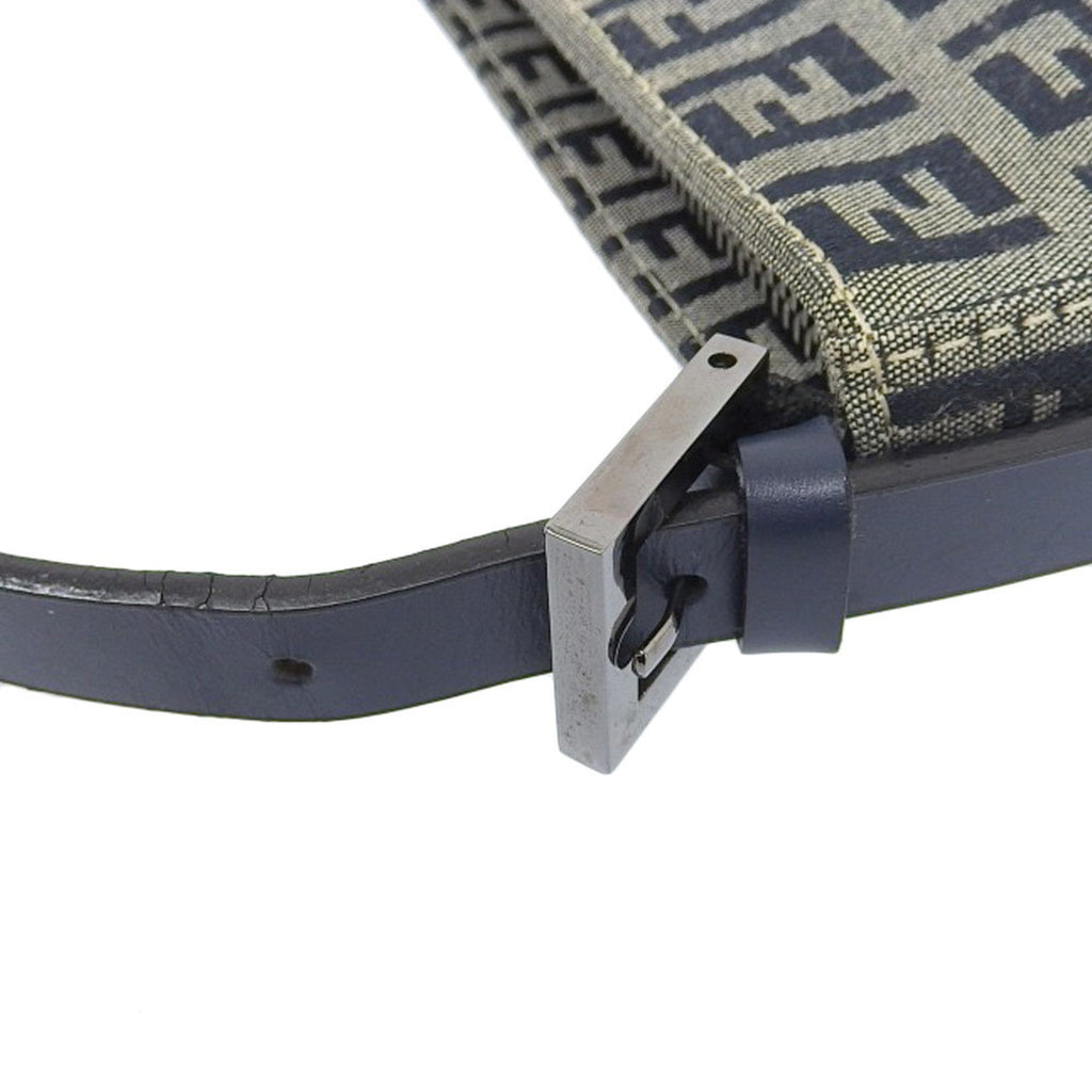 Fendi Navy Canvas Leather Pouch