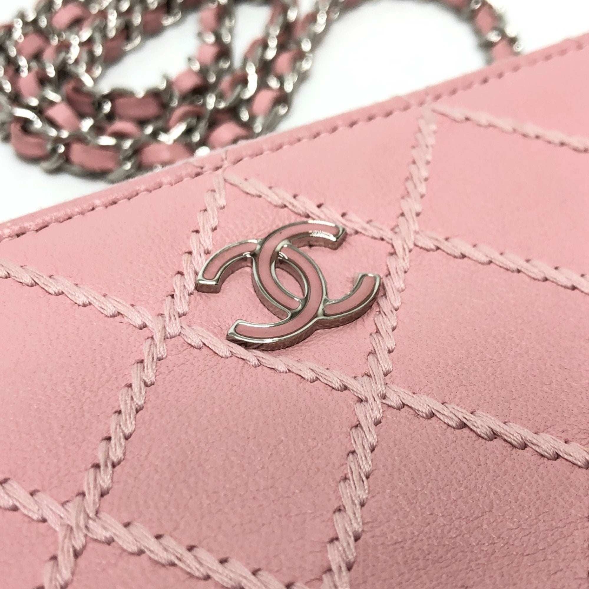 Chanel Pink Leather Shoulder Bag
