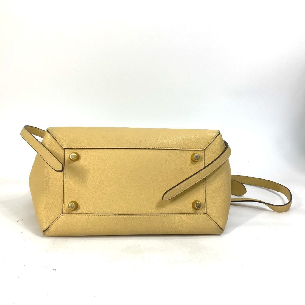 Celine Yellow Leather Shoulder Bag