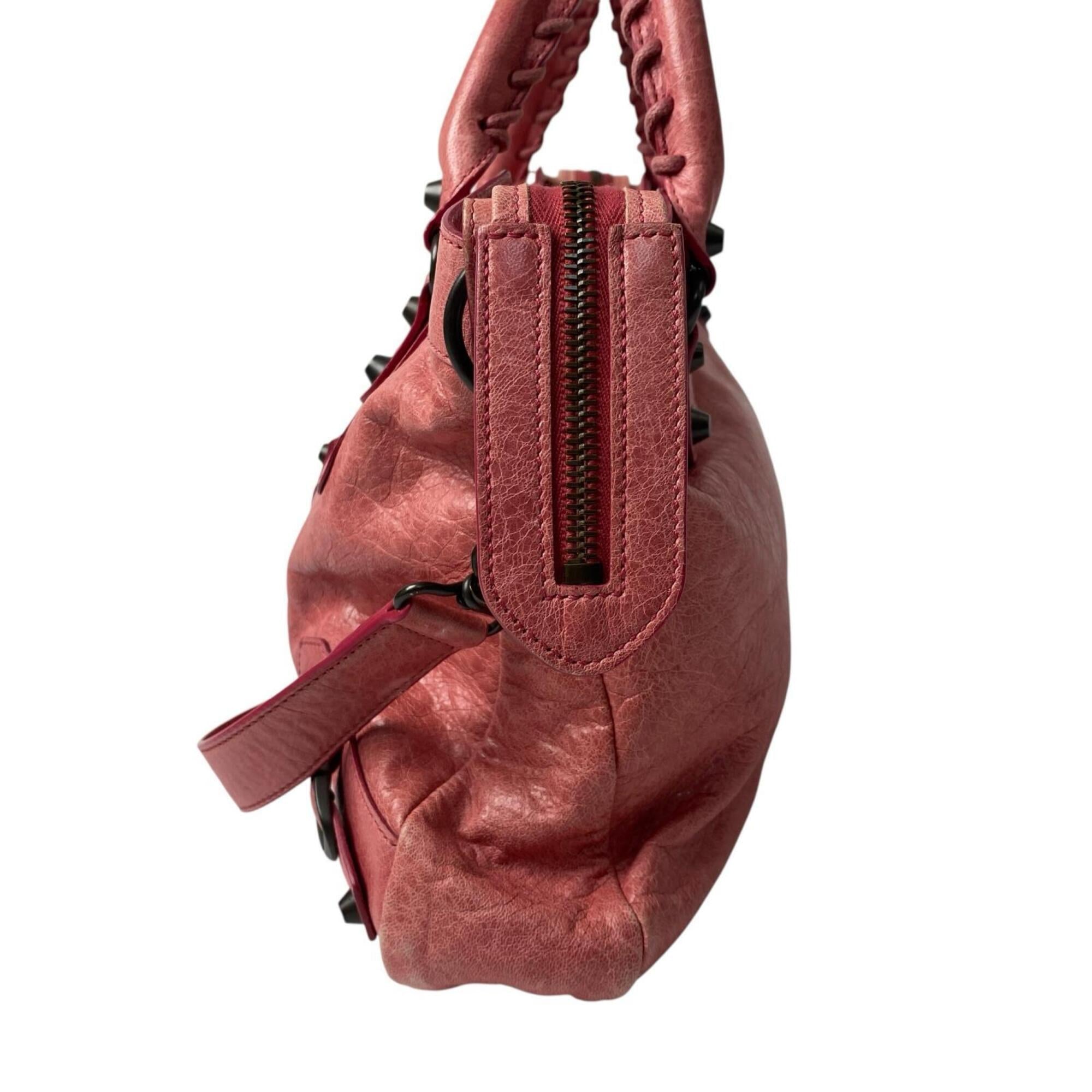 Balenciaga Pink Leather Handbag Shoulder
