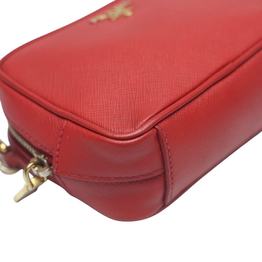Prada Red Color Leather Shoulder Bag