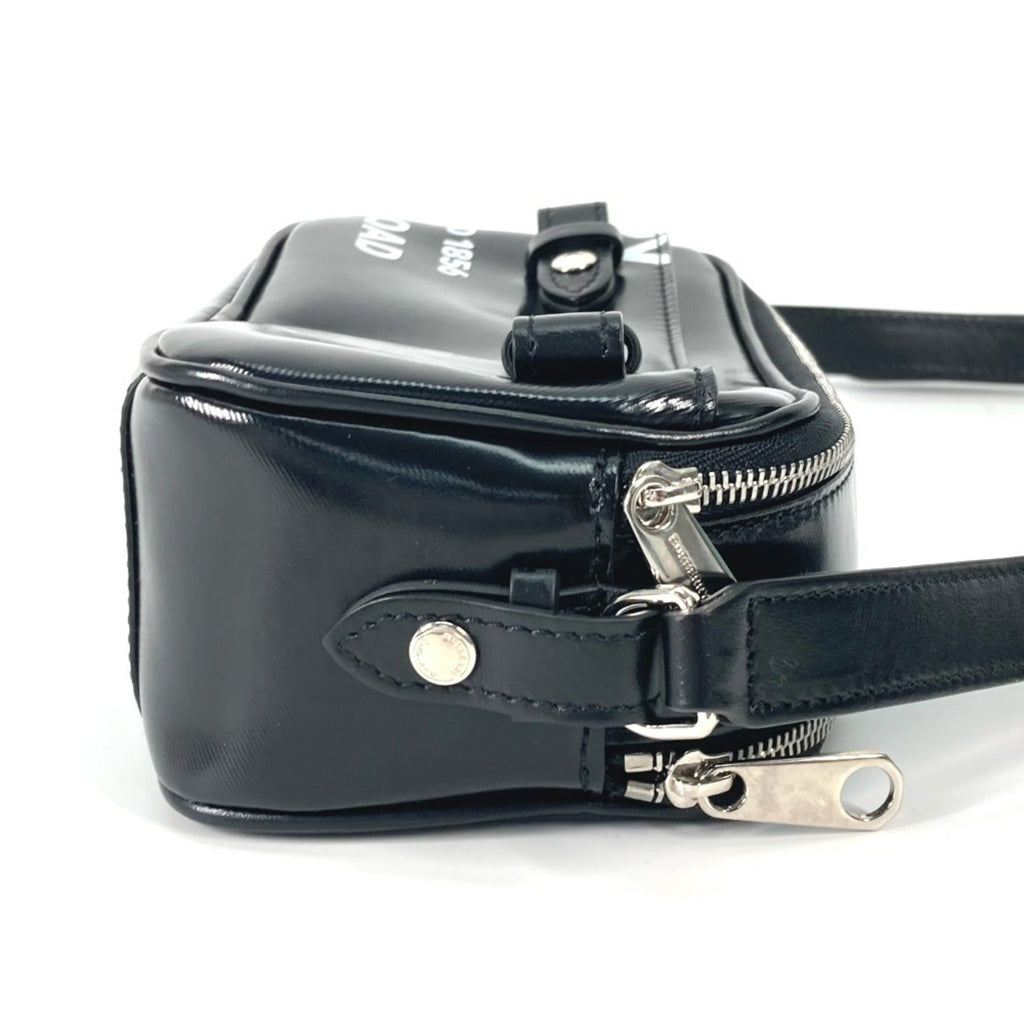 Burberry Black White Leather Shoulder Bag