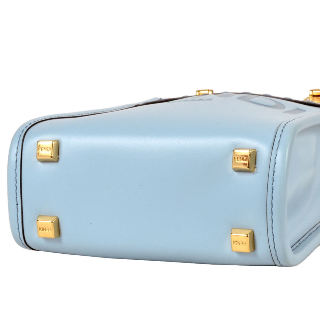 Fendi Blue Leather Handbag Shoulder Bag