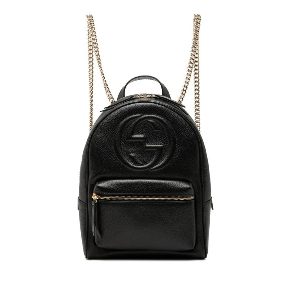 Gucci Black Leather Backpack (Pre-Owned)