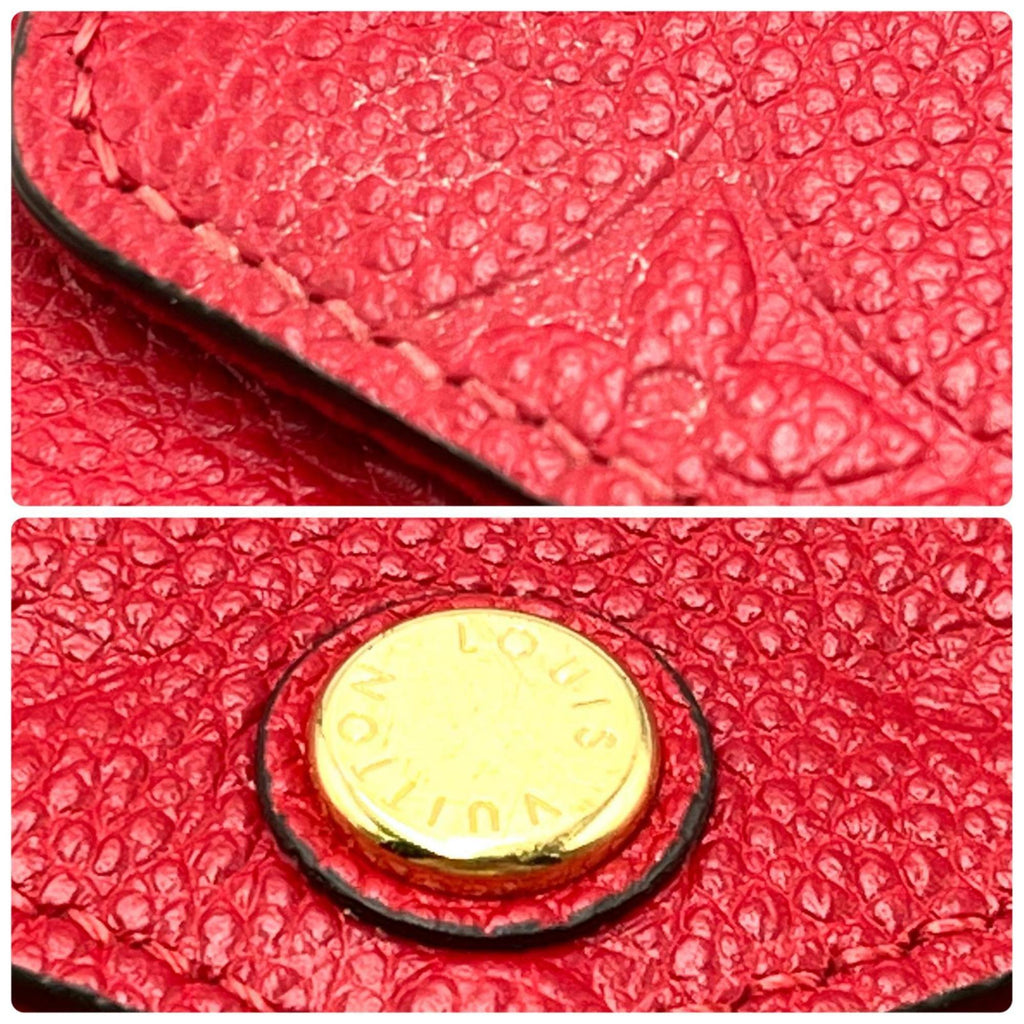 Louis Vuitton Red Color Monogram Empreinte Pochette Shoulder Bag