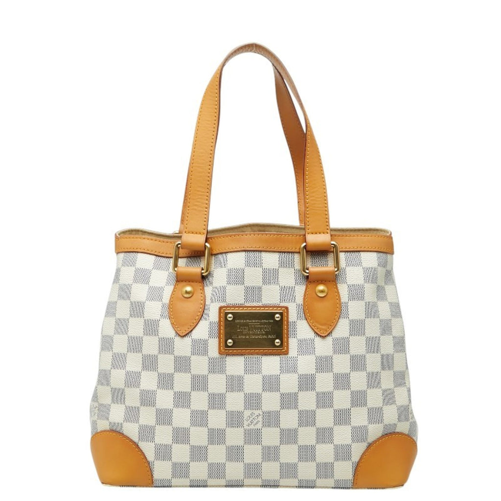 Louis Vuitton White Pvc Leather Handbag Tote Bag