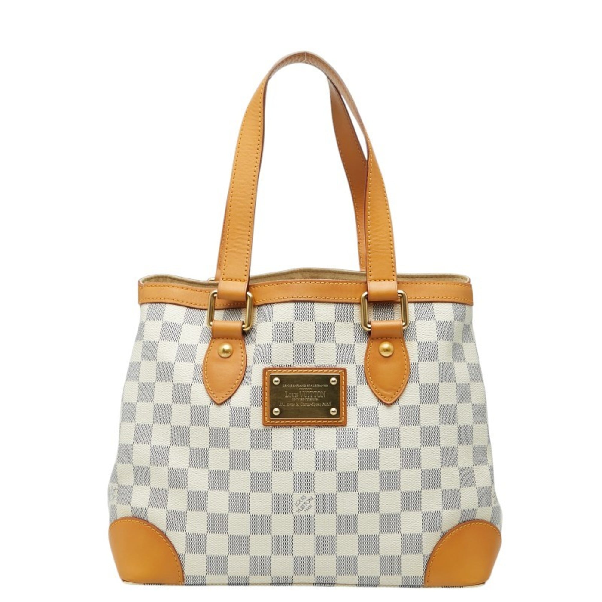 Louis Vuitton White Pvc Leather Handbag Tote Bag