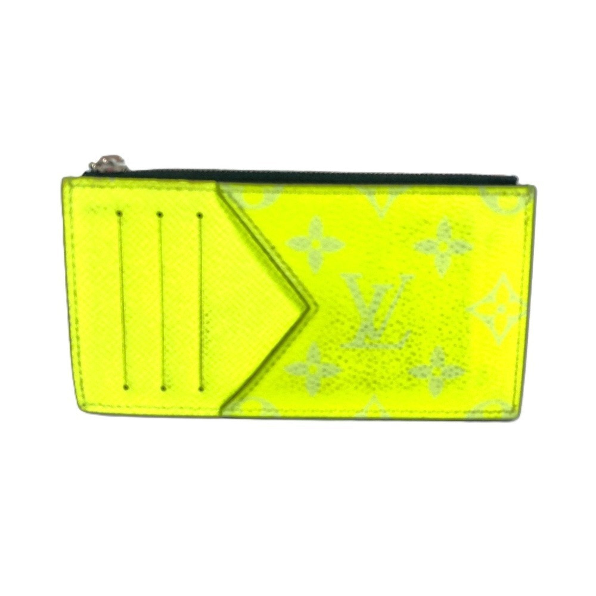 Louis Vuitton Yellow Taigarama Coin Purse/Coin Case
