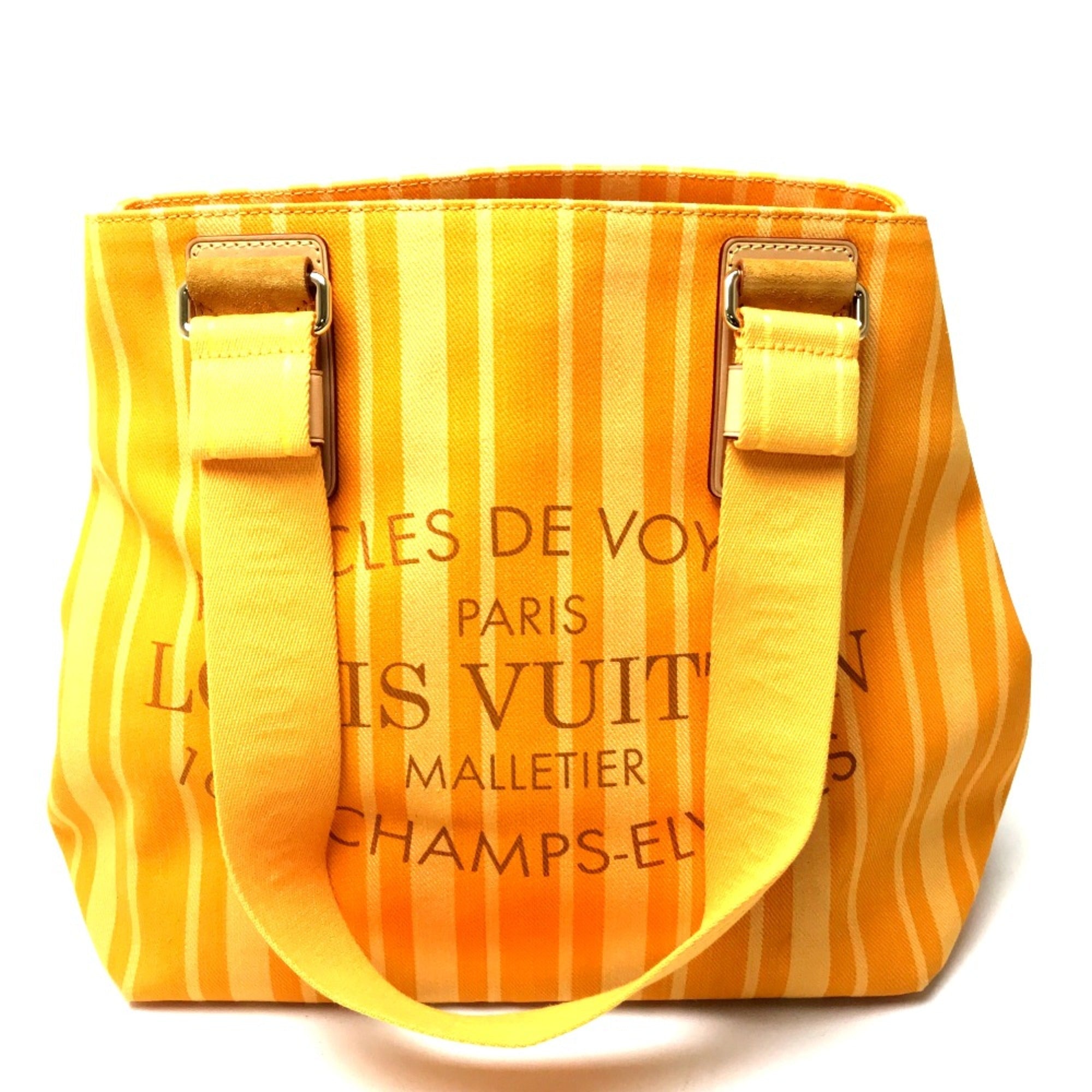 Louis Vuitton Yellow Cloth Tote Bag
