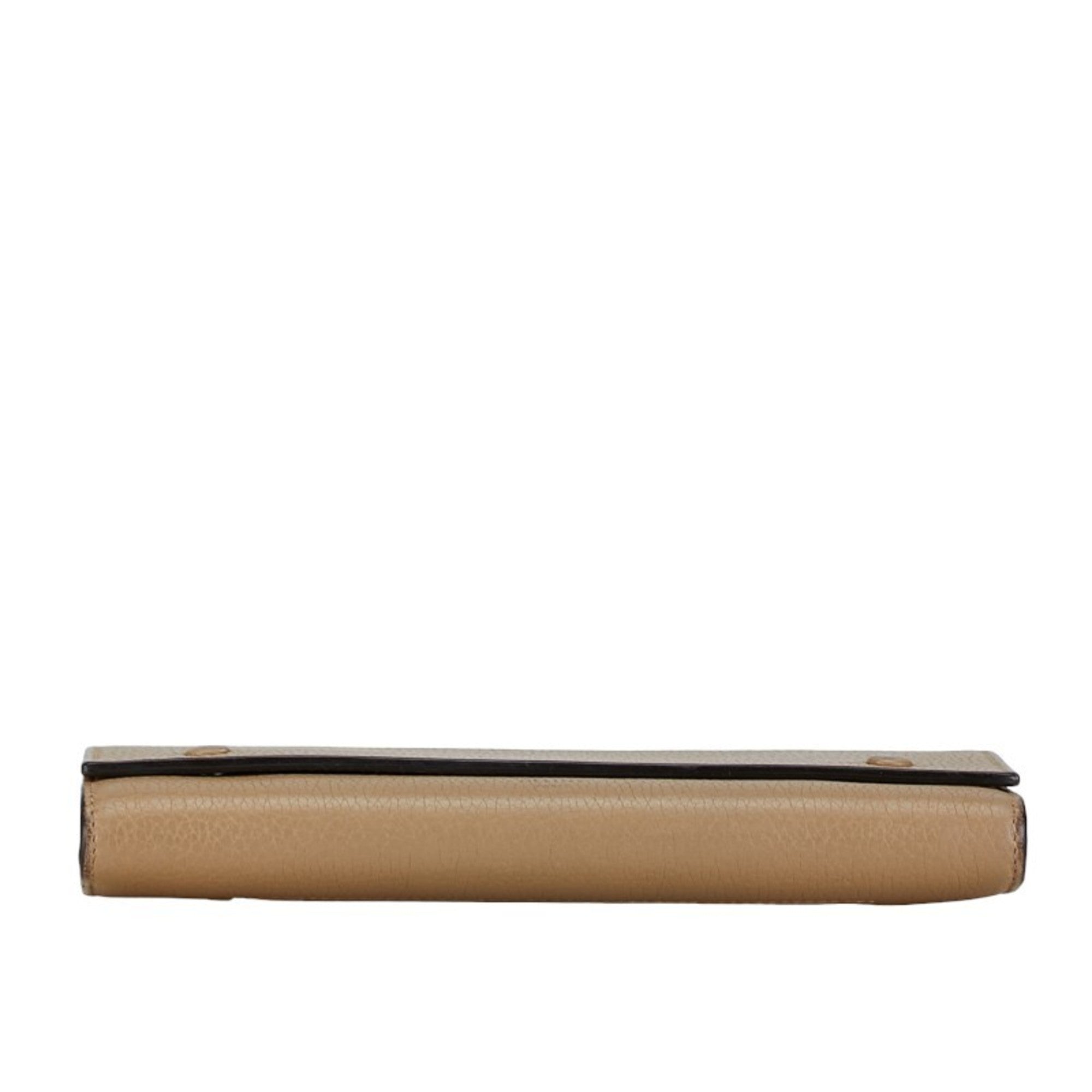 Celine Beige Leather Coin Purse/Coin Case