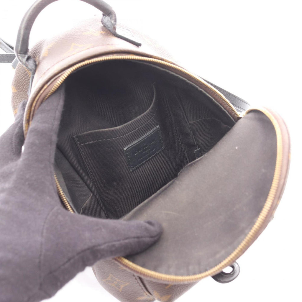 Louis Vuitton Black Brown Coated Canvas Leather Backpack