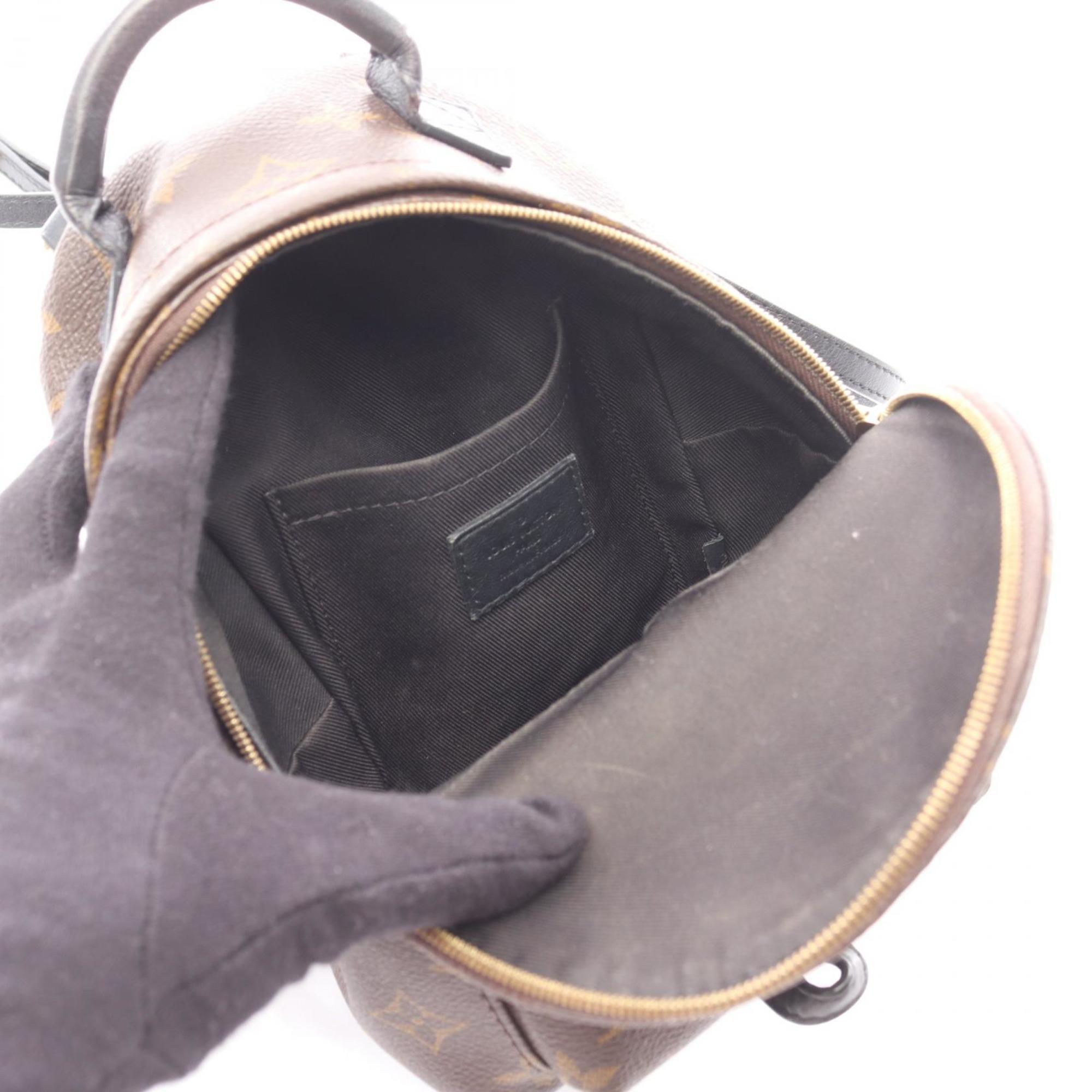 Louis Vuitton Black Brown Coated Canvas Leather Backpack
