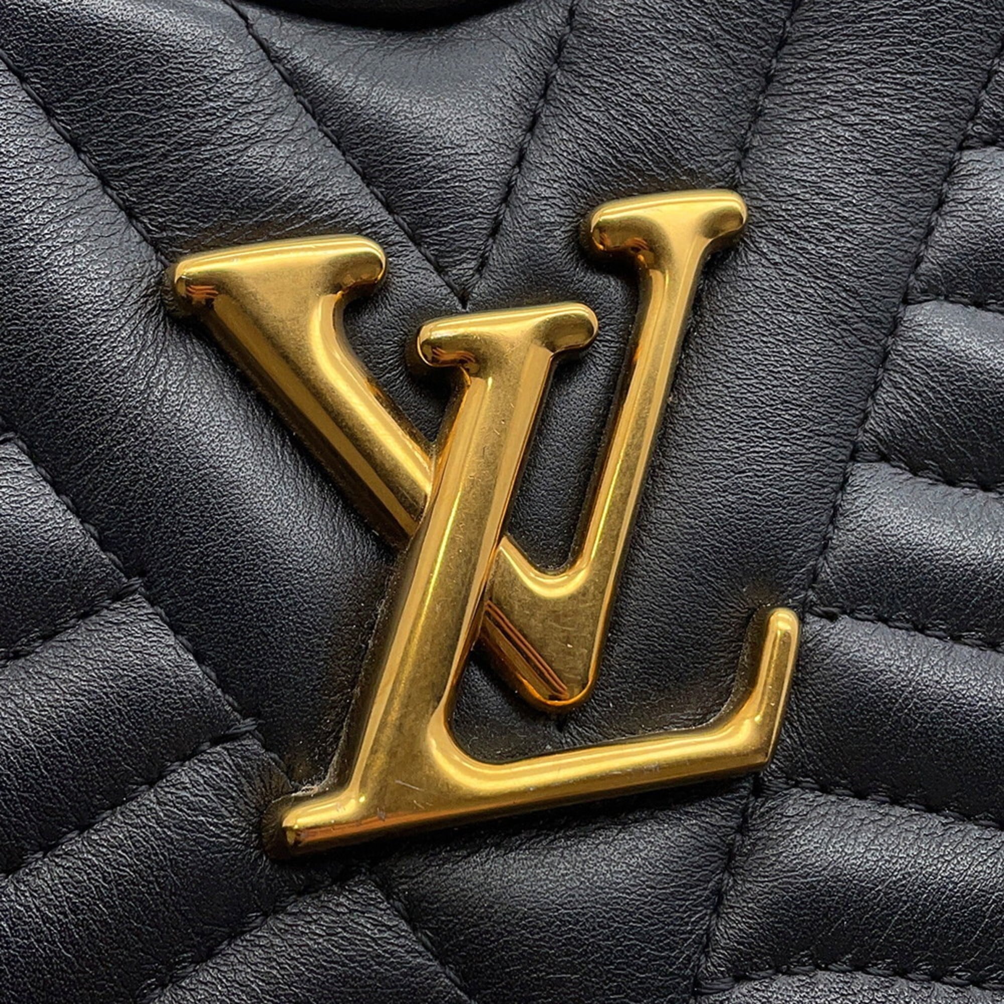 Louis Vuitton Noir Leather Shoulder Bag