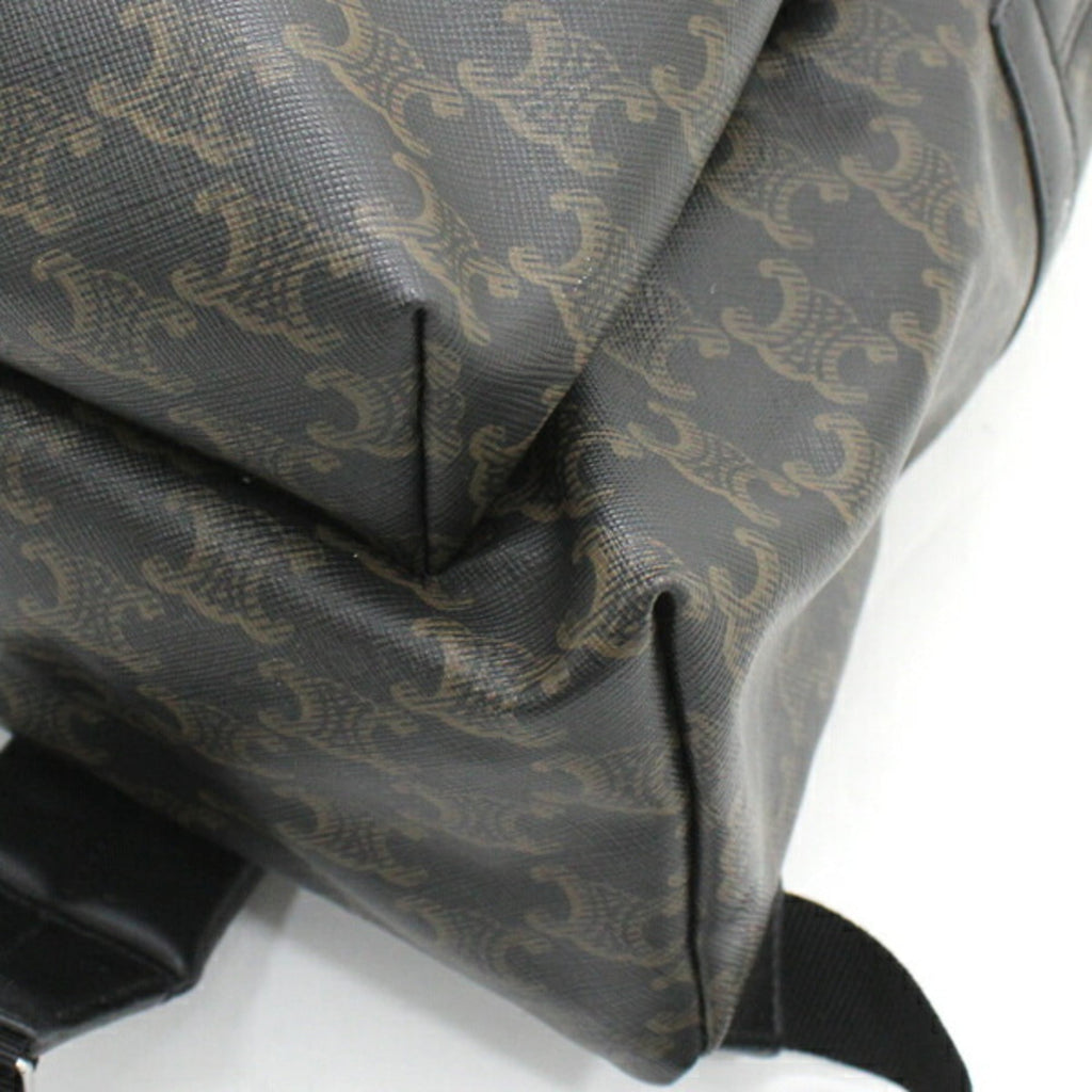 Celine Black Brown Canvas Leather Backpack