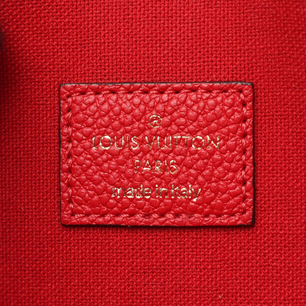 Louis Vuitton Red Color Sacrlet Monogram Empreinte Pochette Shoulder Bag